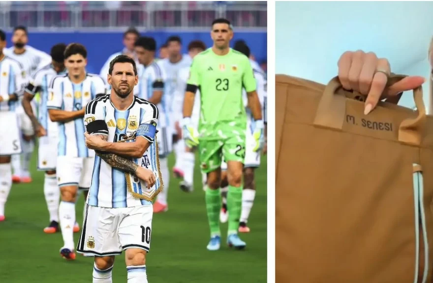 ميسي يهدي زملاءه بعد خسارة كأس العالم 2026