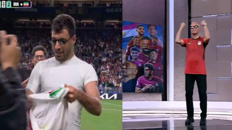 أحمد موسى يرقص بعد فوز منتخب مصر في برنامج تلفزيوني
